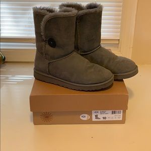 Grey Ugg Bailey Button boots